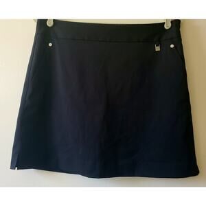 Cutter And Buck Women’s 8 Black Skort Stretch Golf Tennis Performance Perfect